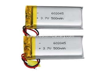 China Ultra Thin Lithium Polymer Battery Pack , 602045 500mah Li Po 3.7 V Battery supplier